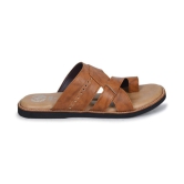 Ajanta Tan Flip Flops - None