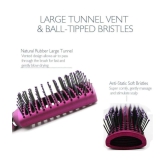 Majestique 2Pcs Professional Round Brush For Blow Drying And Vent Blow Brush Medium (Purple/ Black)