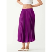 JASH CREATION Magenta Polyester Womens Flared Skirt ( Pack of 1 ) - None