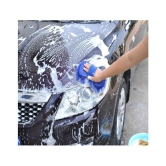 New Multi Colour Car Washing Sponge With Microfiber Washer Towel Duster For Cleaning Car.(1pcs)