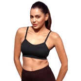 Sona Womens Comfortable Sports Bra 016-S / BLACK / Cotton