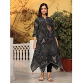 Juniper Polyester Printed A-line Womens Kurti - Black ( Pack of 1 ) - None