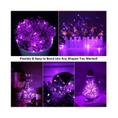 MIRADH Purple 3Mtr 30 Led- 2 Mode Still & Blink String Lights - Pack of 2 - Purple