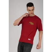 MODERN MAN maroon oversized T-shirt-S