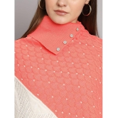 eWools.in Woollen Round Neck Women''s Ponchos & Capes - Orange ( ) - None