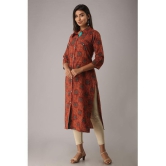 MAUKA - Green Cotton Women's Shirt Style Kurti ( Pack of 1 ) - None