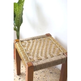 Lustrous Duckling Jute & Gold Stool