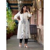 Juniper Rayon Printed Flared Womens Kurti - Beige ( Pack of 1 ) - None