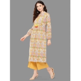 Janasya Cotton Printed A-line Womens Kurti - Multicoloured ( Pack of 1 ) - None