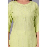 Doriya Cotton Blend Embroidered Kurti With Palazzo Women's Stitched Salwar Suit - Green ( Pack of 1 ) - None