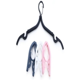 Travel Special Portable Cloths Hanger Portable Folding Clothes Hanger Cloth Drying Travel Outdoor Rack ( Pack of 6).