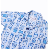 The Wise Owl Nightwear in Blue and White-4-6