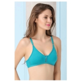 Clovia Cotton Everyday Bra - Green - 40B