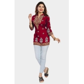 Meher Impex - Red Crepe Women''s Tunic ( Pack of 1 ) - None