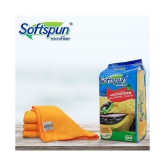 SOFTSPUN Microfiber Cloth - 4 pcs - 40x40 cms - 340 GSM Orange - Thick Lint & Streak-Free Multipurpose Cloths - Automotive Microfibre Towels for Car Bike Cleaning Polishing Washing & Detaili