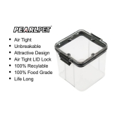 PearlPet - Black Polyproplene Dal Container ( Pack of 2 ) - Black