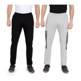 Zeffit Solid Men Black, Grey Track Pants (Pack Of 2 ) - M