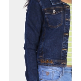 Women mid Blue Solid  Denim Jacket-L