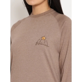 Women Explorer Brown Solid Sweatshirt-S