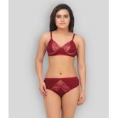 TCG Maroon Lace Bra & Panty Set - 28