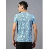 Diaz Cotton Blend Regular Fit Printed Half Sleeves Mens T-Shirt - Blue ( Pack of 1 ) - None