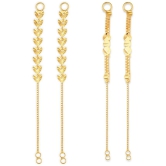 1gram gold Plated Kanchain Ear chain earcuff Ear to Ear Combo for Women & Girls - Golden