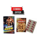 Dr. Chopra Body Grow Weight Gain Capsule 10no.s & G&G Amino Mass Capsule 10 no.s Unflavoured Pack of 2