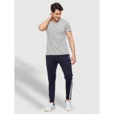 Rapid Dry Blue Striped Track Pant for Men-Navy Blue / 7XL
