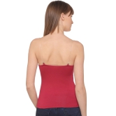 Sona 8004 Maroon Transparent Strap Multiway Strap With Free Transparent Strap Camisole-S / Maroon / Cotton