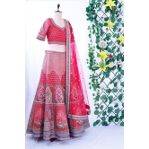 Graceful Garnet Elegance: Shri Hari Red Lehenga