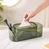 Tissue Box With Organizer-Green