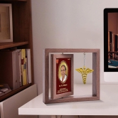 Customized 3D Memento with Hanging Metal Symbol For Corporate Gifting