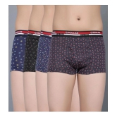 Pack of 4 Dollar Bigboss Cotton Blend Boys Trunks ( Multi Color ) MBKTR-15-MDRNTRNK-PO4-CO3 - None