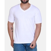 Wild West Cotton Blend Regular Fit Solid Half Sleeves Mens T-Shirt - White ( Pack of 1 ) - None