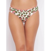 Clovia - White Cotton Printed Womens Bikini ( Pack of 1 ) - None