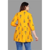 Smien - Yellow Rayon Women's A-Line Top ( Pack of 1 ) - None