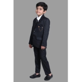 DKGF Fashion - Black Polyester Boys 3 Piece Suit ( Pack of 1 ) - None