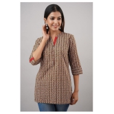 FabbibaPrints Cotton Tunics - Beige - 2XL