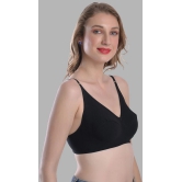 Madam - Black Cotton Blend Non Padded Womens Everyday Bra ( Pack of 1 ) - None