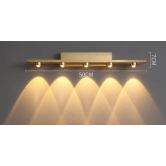 Hdc 18w 5 Led Golden Body Led Wall Light Mirror Vanity Picture Lamp - Warm White