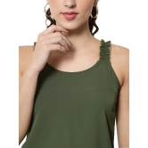 ALL WAYS YOU Women Top Crepe fabric  Olive XS