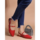 Shoetopia Red Womens Flats - None