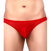 La Intimo Polyester Mens Thongs ( Red ) - 70 - 75 Cms