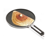 Milton Pro Cook Black Pearl Induction Non-Stick Flat Tawa, 27 cm, Grey