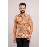 Frionkandy 100% Cotton Regular Fit Printed Half Sleeves Mens Casual Shirt - Yellow ( Pack of 1 ) - None