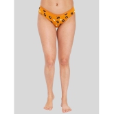 ILRASO - Yellow Cotton Printed Women's Bikini ( Pack of 1 ) - None