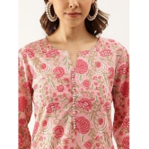 Divena Cotton Printed Kurti With Pants Womens Stitched Salwar Suit - Pink ( Pack of 1 ) - None