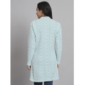 eWools.in Woollen Round Neck Women''s Buttoned Cardigans - Blue ( ) - None