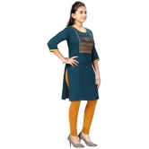 Aarika Dark Green Cotton Girls Kurti ( Pack of 1 ) - None