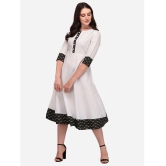 Estela - White Cotton Blend Women's Anarkali Kurti ( Pack of 1 ) - None